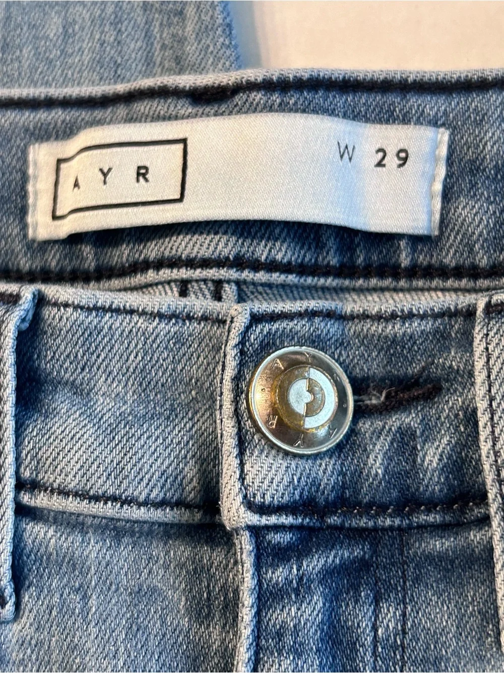 AYR The Bomb Pop Jeans Size 29 Frayed Hem Denim_9